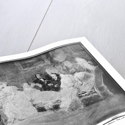 Alfred de Musset Eugene Delacroix and Pierre Antoine Berryer at a society evening, c.1840 by Eugene-Louis Lami