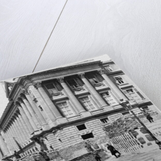 Barricade during the Commune of Paris, at the corner of Rue de Rivoli and Place de la Concorde, 1871 by French Photographer