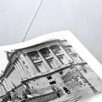 Barricade during the Commune of Paris, at the corner of Rue de Rivoli and Place de la Concorde, 1871 by French Photographer