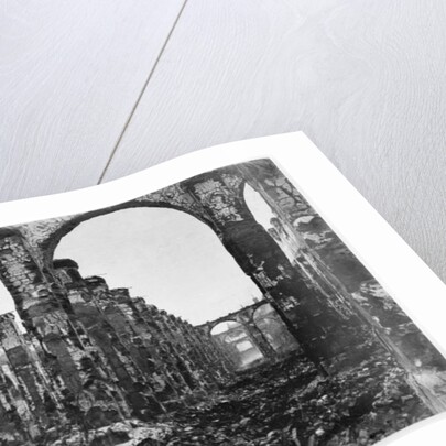 Ruins of the Cour des Comptes during the Commune of Paris, 1871 by French Photographer