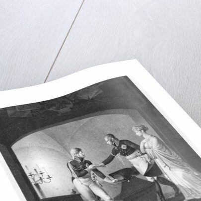 Near the ashes of Friederick II the Great of Prussia, Tsar Alexander I and King Friedrich Wilhelm III of Prussia swearing immortal friendship by Ulrich Ludwig Wolf