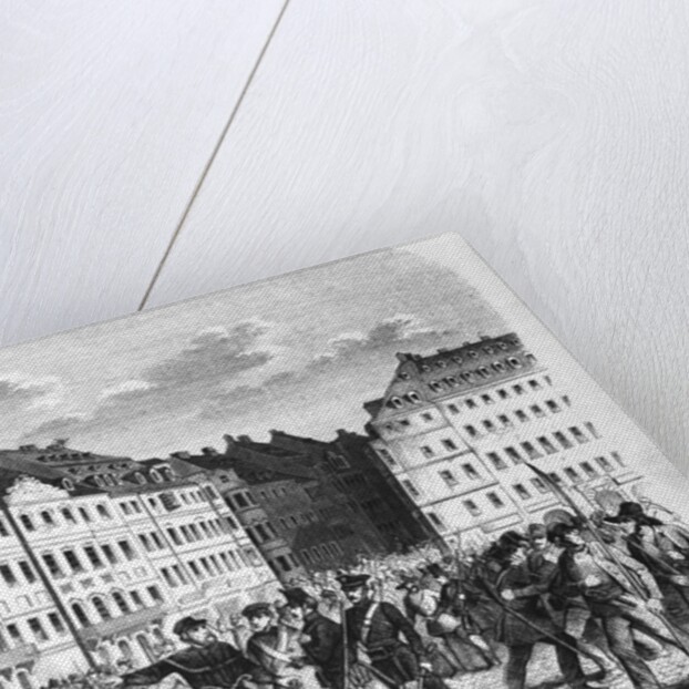 Uprising in Dresden on 6th March 1848 by German School
