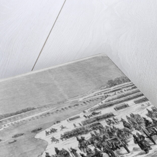 War of Duchies, the Prussian army crossing the Shlei at Arnis by German School