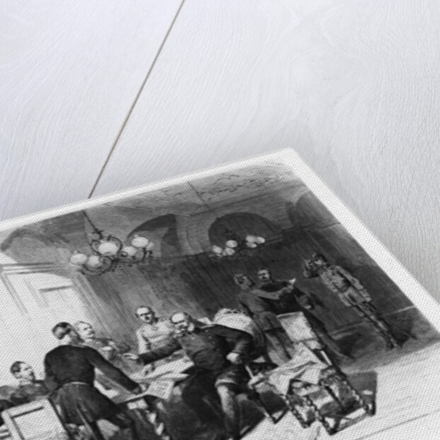 War council at Versailles Prefecture on 6th December 1870 by German School