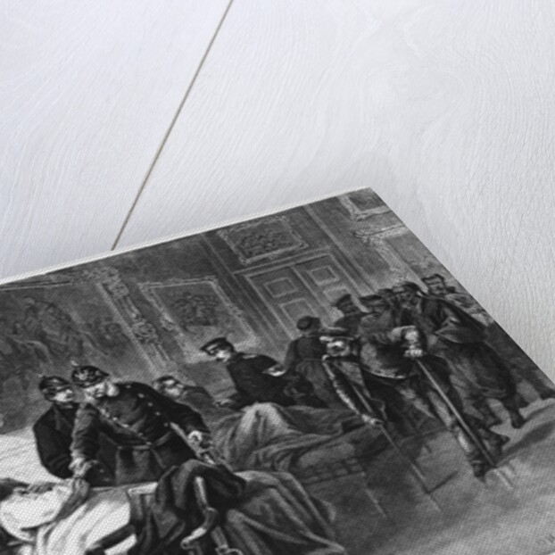 King Wilhelm I visiting the hospital at Chateau de Versailles by German School