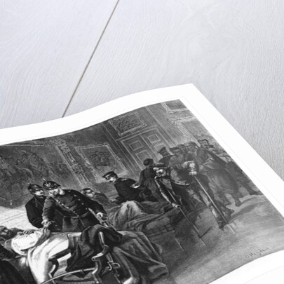 King Wilhelm I visiting the hospital at Chateau de Versailles by German School