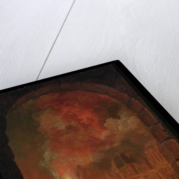 Fire at the Opera of the Palais-Royal, View from the Louvre, 1781 by Hubert Robert