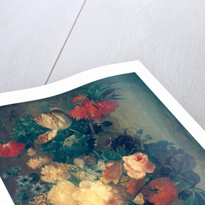 Flowers in a Vase with a Bird's Nest by Jan van Os