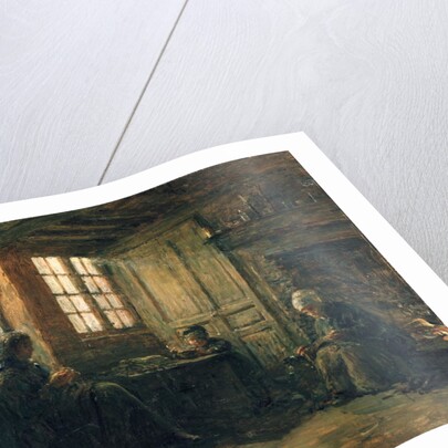 Women Fraying Linen, Honfleur, 1877 by Adolphe-Felix Cals