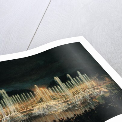 Illuminated Fountain Display in the Bassin de Neptune in Honour of Prince Francisco de Assisi de Bourbon 21st August 1864 by Eugene-Louis Lami