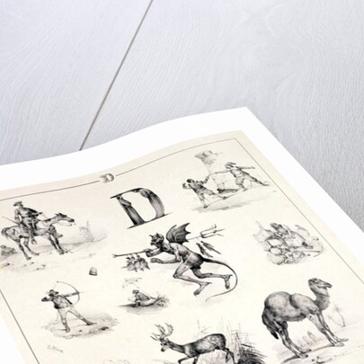 Letter D from an alphabet primer by Victor Adam