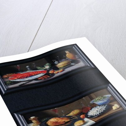 Four Still Lives of Food and Fruit by Jan van the Elder Kessel