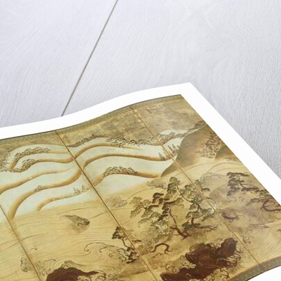 Moonlight Winter Landscape by School Japanese