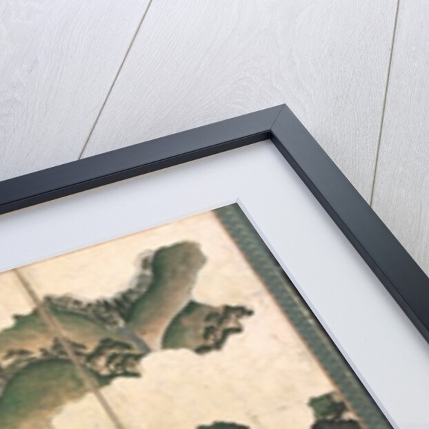 Moonlight Winter Landscape, part of a six panel folding screen by School Japanese