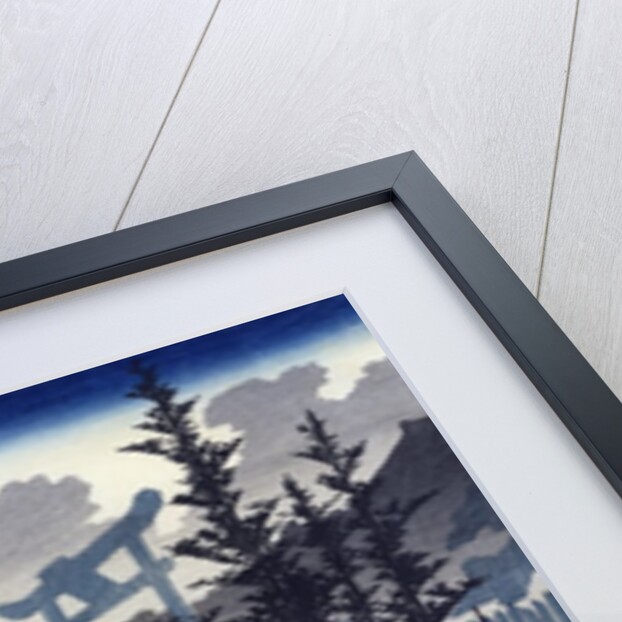 Morning Mist at Mishima by Ando or Utagawa Hiroshige