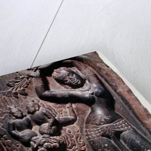 Queen Maya giving birth to the future Buddha by Nepalese School