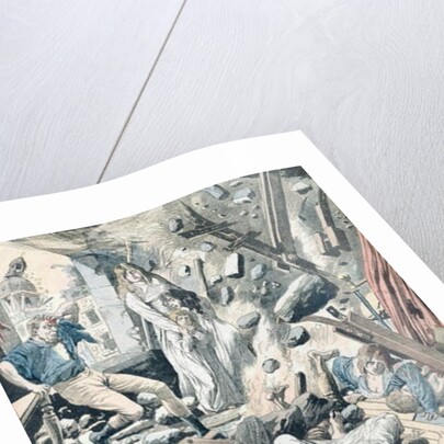 The Horrible Consequences of a Terrible Earthquake in San Francisco by French School