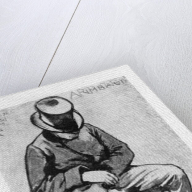 Arthur Rimbaud slumped on a chair and dozing, in London, 1872 by Felix Elie Regamey