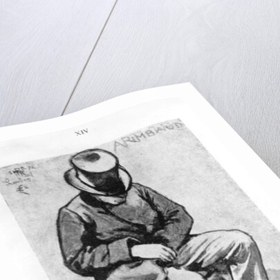 Arthur Rimbaud slumped on a chair and dozing, in London, 1872 by Felix Elie Regamey