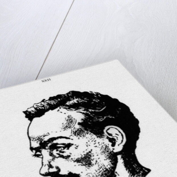 Portrait of Arthur Rimbaud made after a drawing by Isabelle Rimbaud after 1891 by Paterne Berrichon