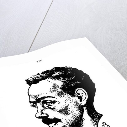 Portrait of Arthur Rimbaud made after a drawing by Isabelle Rimbaud after 1891 by Paterne Berrichon