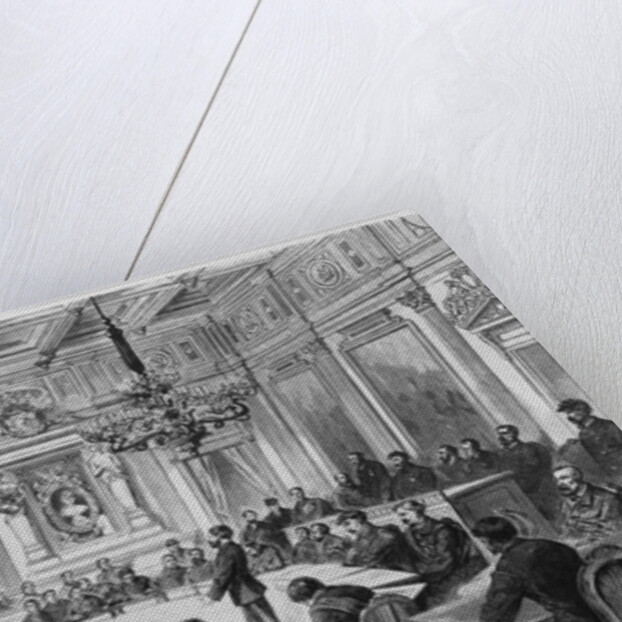 Members of the Commune in session at the Hotel de Ville, Salle des Maires, Paris, 1871 by Auguste Victor Deroy