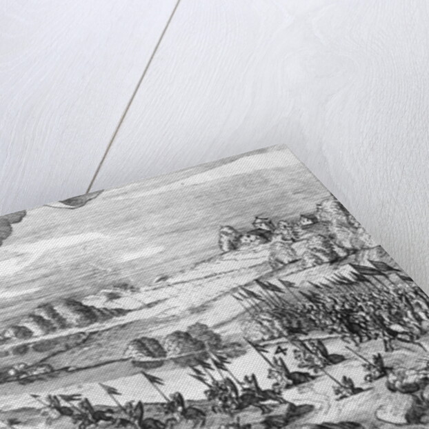 General view of the battle of Muhlberg, detail, 24th April 1547 by German School