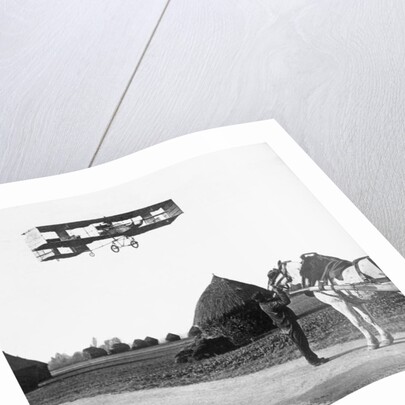 Flight by Henri Farman from Chalons to Reims by French Photographer