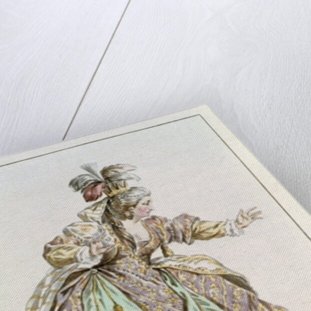 Mademoiselle Dumesnil in the role of Athalie in 'Athalie' by Jean Racine from 'Costumes et Annales des Grands Theatres de Paris' by French School