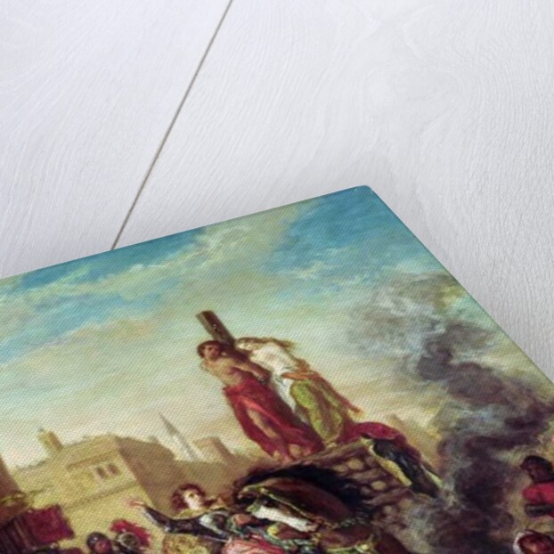 Olinda and Sophronia on the Pyre by Ferdinand Victor Eugene Delacroix