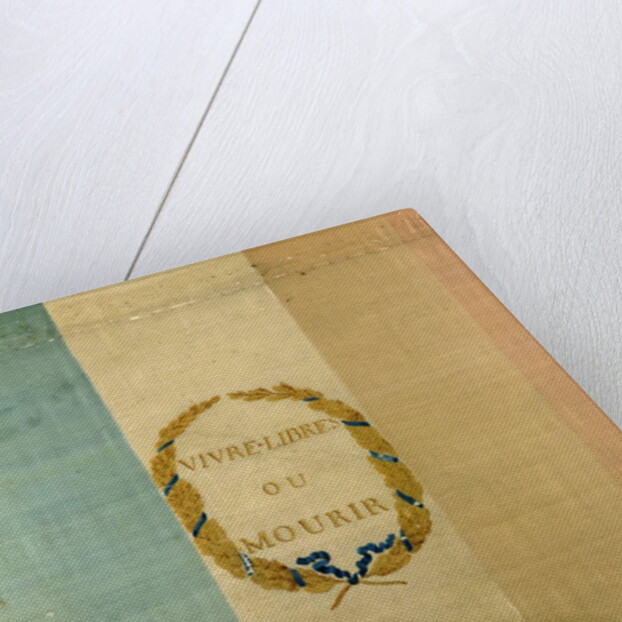 Tricolore with the motto 'Live Free or Die', 1792 by French School