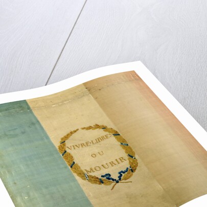 Tricolore with the motto 'Live Free or Die', 1792 by French School