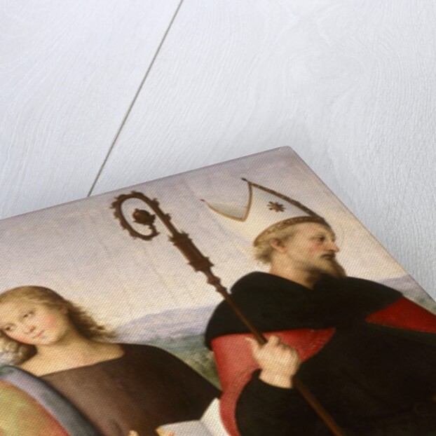 St. John the Evangelist and St. Augustine of Hippo, c.1502-21 by Pietro Perugino
