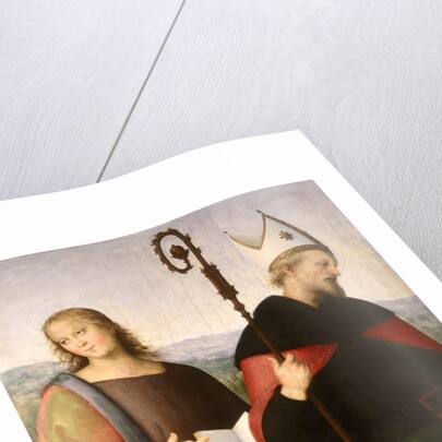 St. John the Evangelist and St. Augustine of Hippo, c.1502-21 by Pietro Perugino