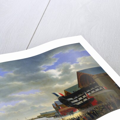 The Launch of 'Le Friedland' at Cherbourg, 4th April 1840, c.1840-54 by Antoine Chazal