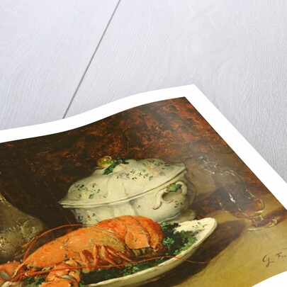 Still Life with a Lobster and a Soup Tureen by Guillaume Romain Fouace