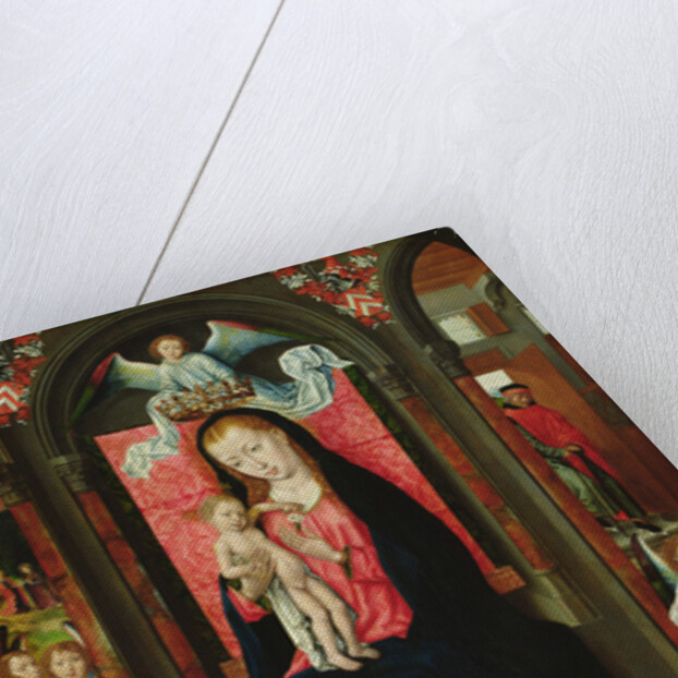 Madonna Enthroned Surrounded by Angels by Master of the Legend of St. Ursula