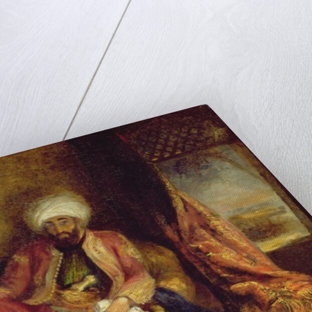 A Turk Smoking a Pipe by Henri Decaisne