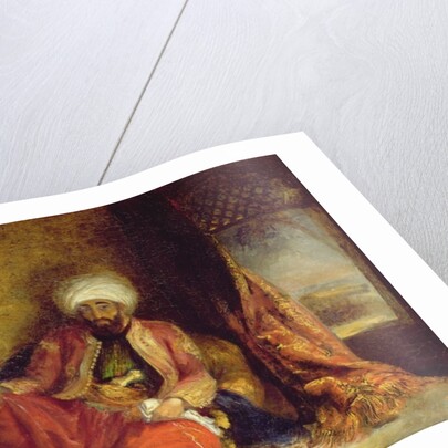 A Turk Smoking a Pipe by Henri Decaisne