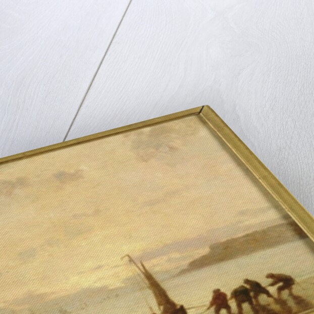 Return from Fishing with Setting Sun by Eugene Louis Boudin