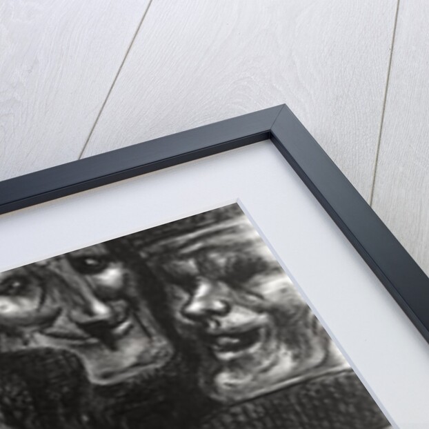 Eleven grotesque faces from 'Les Contes Drolatiques' by Honore de Balzac engraved by Predhomme by Gustave Dore