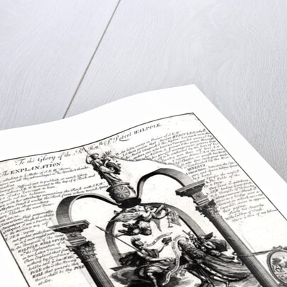 To the Glory of the Right Honourable Robert Walpole 1st Earl of Orford by Pierre Fourdrinier