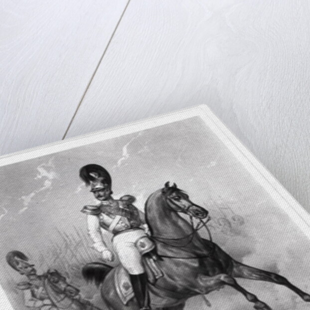 Portrait of Nicholas I Pavlovich on horseback with his Army by Victor Adam