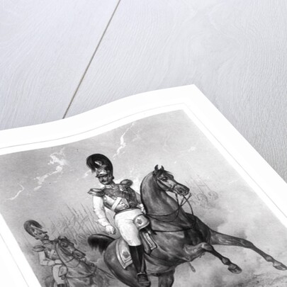 Portrait of Nicholas I Pavlovich on horseback with his Army by Victor Adam