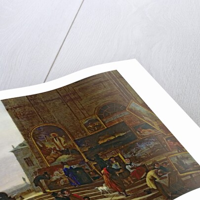 Selling Paintings Outside the Institut de France, 1837 by Guillaume Frederic Ronmy