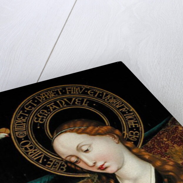 Detail of the Virgin from the Annunciation by Martin Schongauer