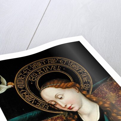 Detail of the Virgin from the Annunciation by Martin Schongauer
