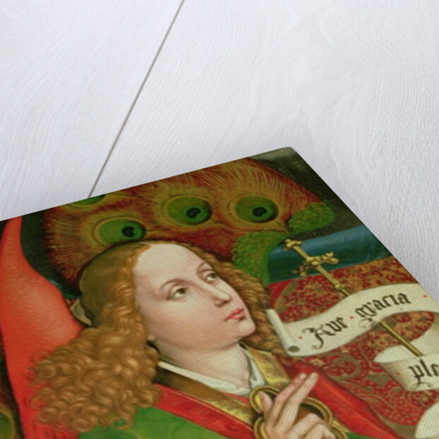 Detail of the Archangel Gabriel by Martin Schongauer