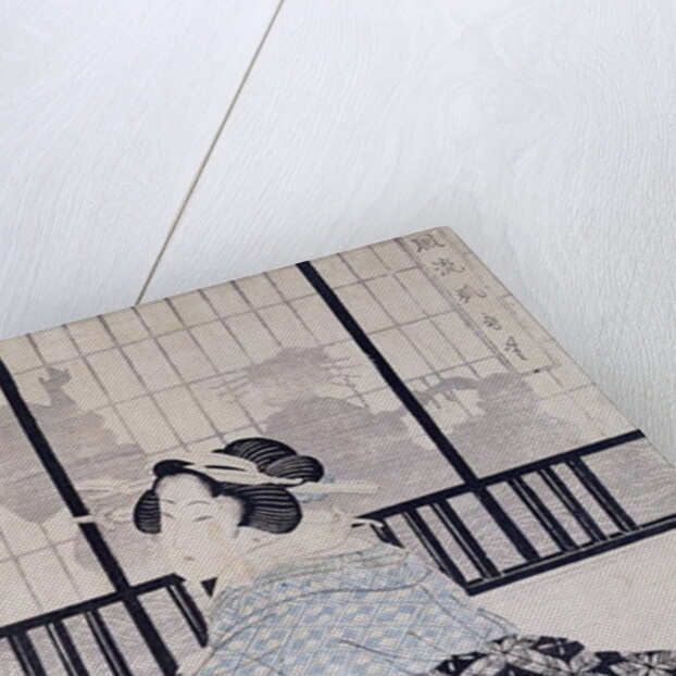 A Courtisan with a Shamisen by Kikukawa Eizan