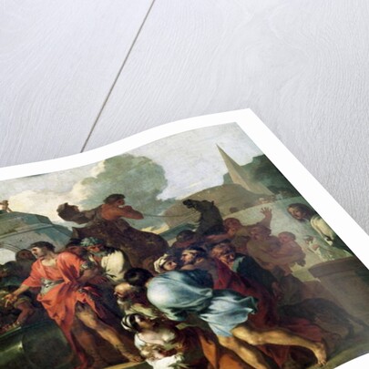 Augustus before the Tomb of Alexander III the Great by Sebastien Bourdon